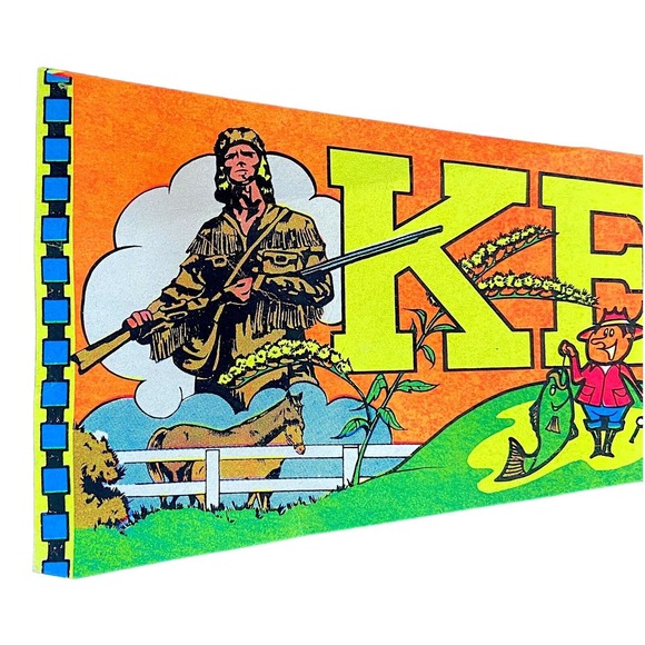 Vintage HTF Kentucky Pennant Souvenir 27” Made In USA RARE DESIGN - Picture 2 of 16